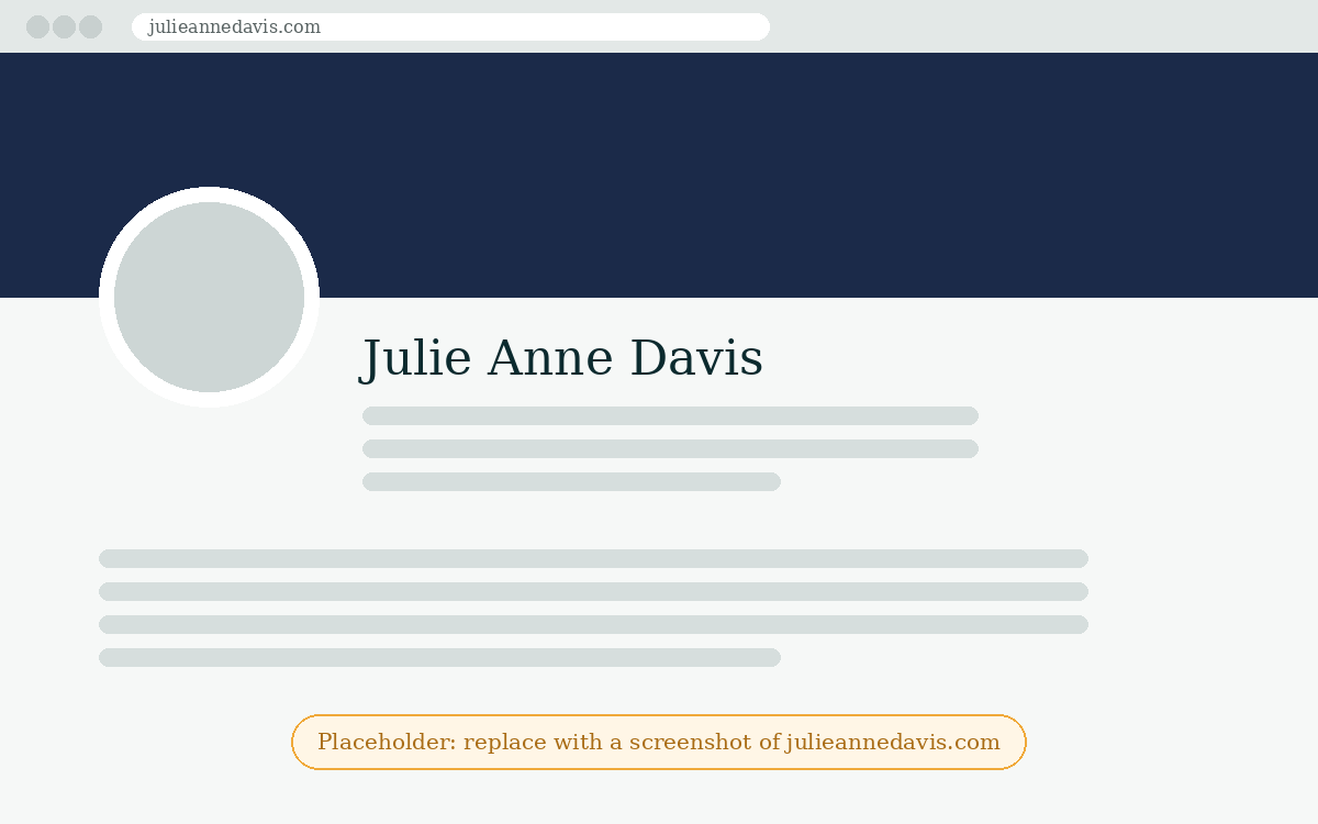 Preview of julieannedavis.com
