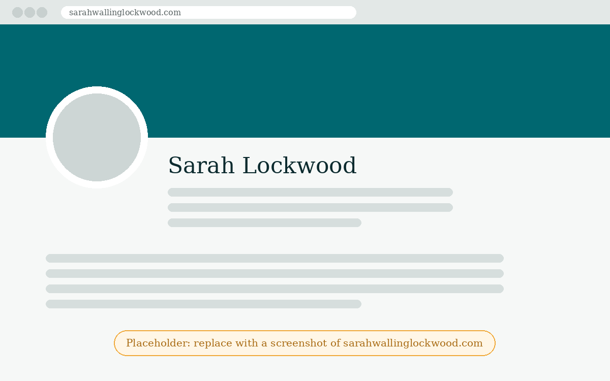 Screenshot of sarahwallinglockwood.com